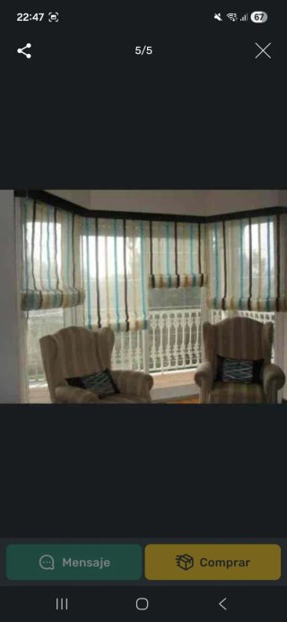 Servicios de instalacion de estores,  cortinas.
