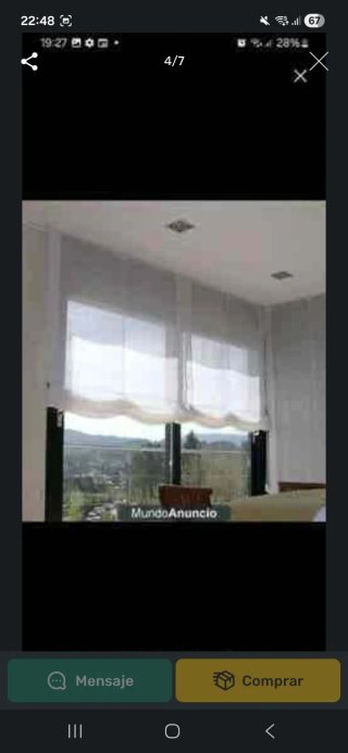 Servicios de instalacion de estores,  cortinas.