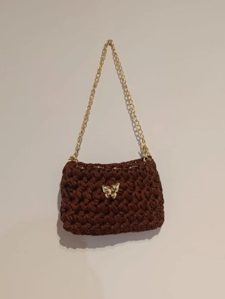 Bolso de Trapillo Marrón con Detalle