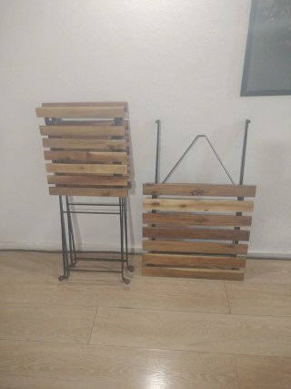 Mesa y 2 Sillas Plegables Exterior Ikea