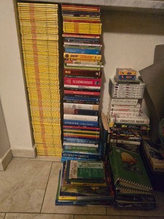 Lotto libri fumetti e riviste in italiano.