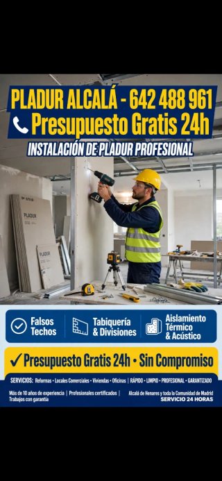 Pladurista Profesional-Tabiques,Techosy aislamient