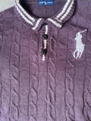 Jersey Ralph Lauren Morado Cable Knit