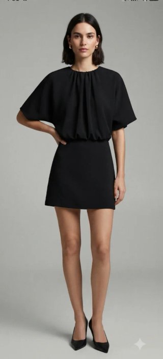 Vestido Negro Zara Talla XS