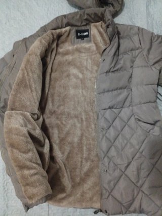 Chaqueta acolchada mujer gris