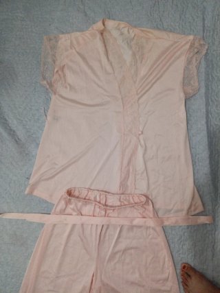 Pijama mujer rosa encaje