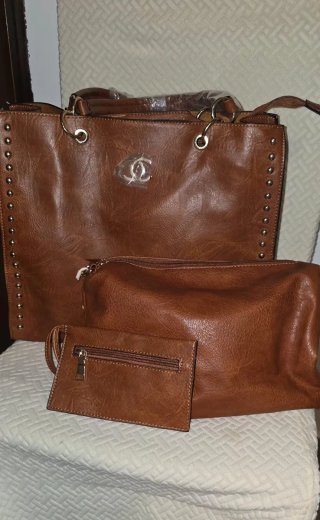 Conjunto de 3 piezas de piel