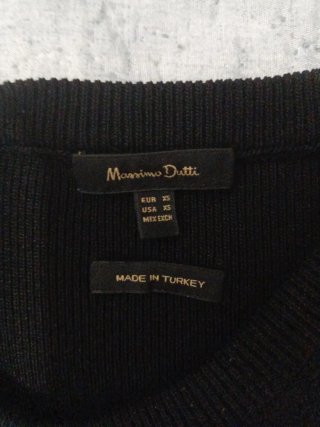 Vestido Massimo Dutti Negro Talla XS