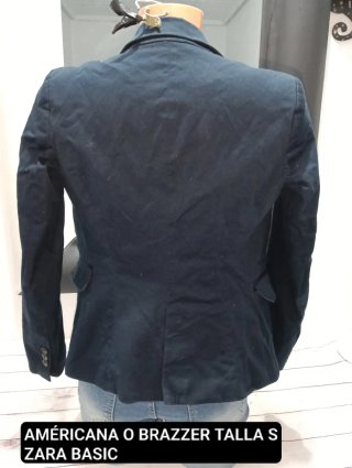 Americana Zara Basic Azul Talla S