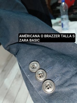 Americana Zara Basic Azul Talla S