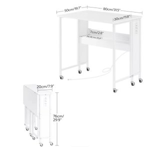 Escritorio plegable blanco