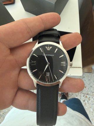 Reloj Emporio Armani Negro y Plateado