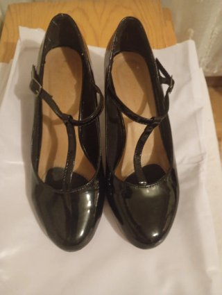 Zapatos charol vintage negros