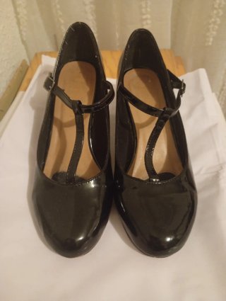 Zapatos charol vintage negros