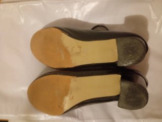 Zapatos charol vintage negros