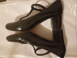 Zapatos charol vintage negros