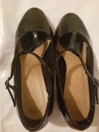 Zapatos charol vintage negros
