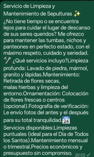 Hoferta de limpieza
