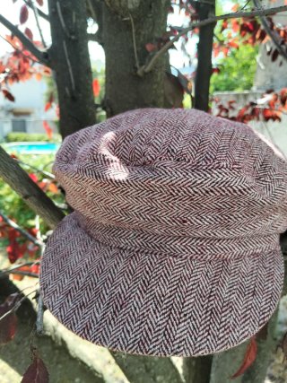Gorra Irlandesa de Espiga Burdeos
