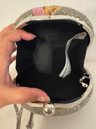 Bolso fiesta Zara redondo lentejuelas