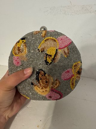 Bolso fiesta Zara redondo lentejuelas