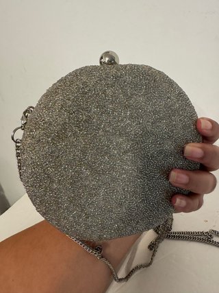 Bolso fiesta Zara redondo lentejuelas