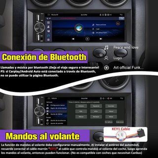 AWESAFE AutoRadio 1DIN Tactil CarPlay AndroidAuto
