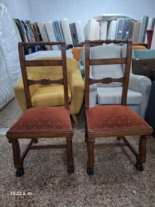 Pareja de Sillas  Madera Antiguas 2×60e unidad 30e