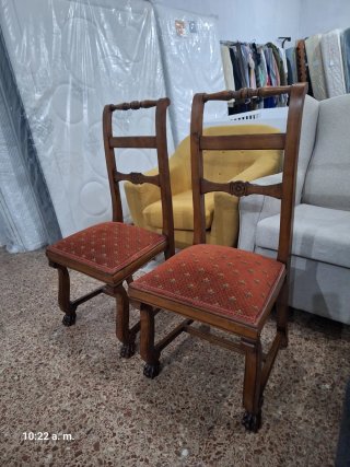 Pareja de Sillas  Madera Antiguas 2×60e unidad 30e