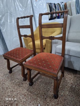 Pareja de Sillas  Madera Antiguas 2×60e unidad 30e