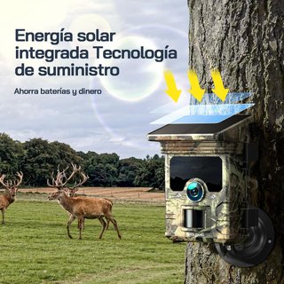 WOLFANG WT03 Cámara WiFi 4K 68MP Solar 5200mAh