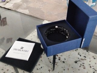 Pulsera Swarovski Crystaldust Double Negra
