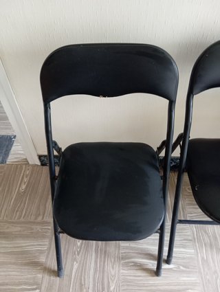 Set de 2 Sillas Plegables Negras