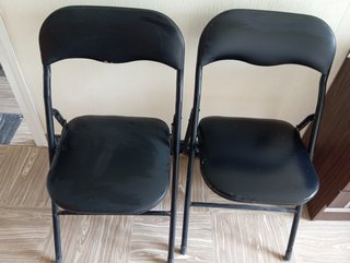 Set de 2 Sillas Plegables Negras