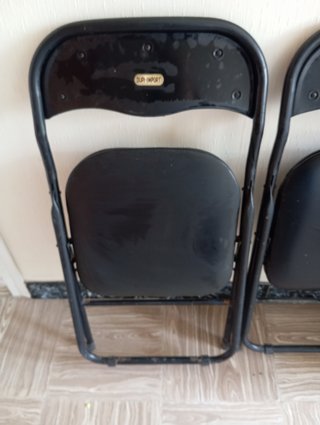 Set de 2 Sillas Plegables Negras