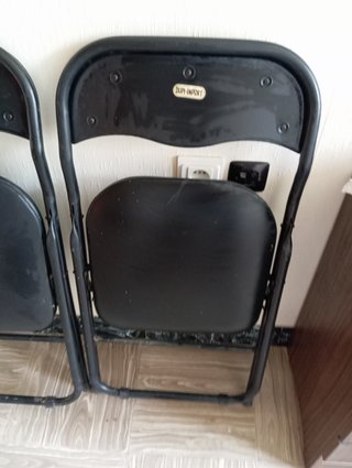 Set de 2 Sillas Plegables Negras