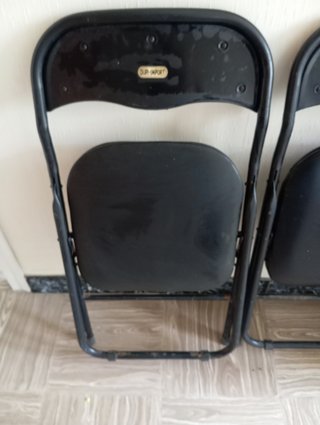 Set de 2 Sillas Plegables Negras