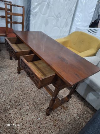 Consola Mesa  de Madera con Cajones