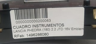 CUADRO INSTRUMENTOS LANCIA PHEDRA (180) 2.2 JTD 16V Emblema
