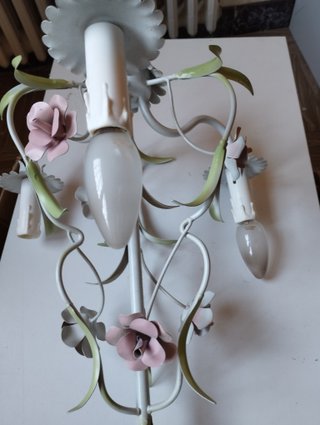 Lámpara de Techo Antigua con Flores