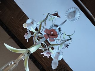 Lámpara de Techo Antigua con Flores