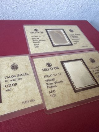 Lote 7 sellos plata 999 Historia Sello España