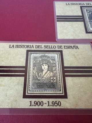 Lote 7 sellos plata 999 Historia Sello España