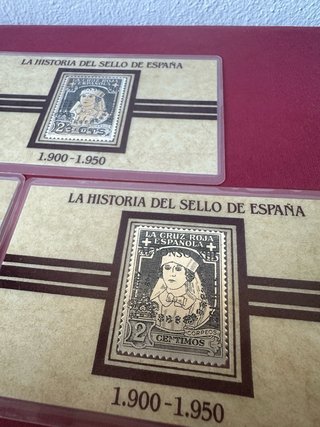 Lote 7 sellos plata 999 Historia Sello España