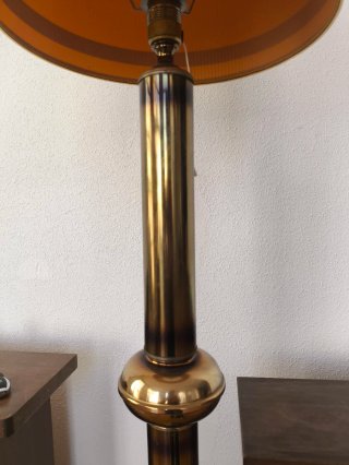 Lámpara de Pie Vintage de Bronce/Latón  Pantalla