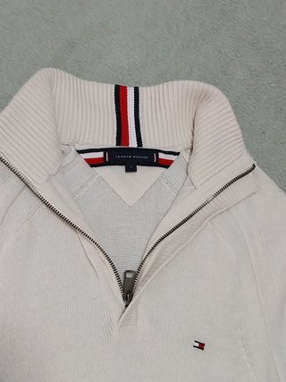 Jersey blanco de lana Tommy Hilfiger, talla S