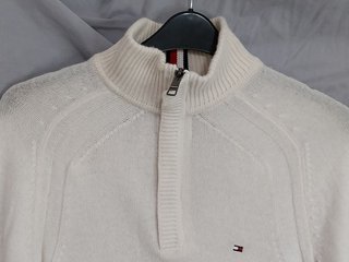 Jersey blanco de lana Tommy Hilfiger, talla S