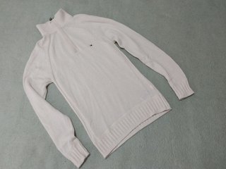 Jersey blanco de lana Tommy Hilfiger, talla S