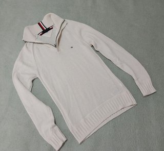 Jersey blanco de lana Tommy Hilfiger, talla S