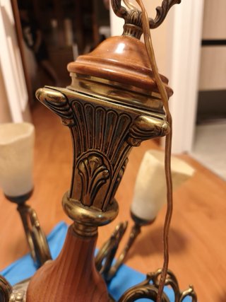 Lámpara de techo madera y metal